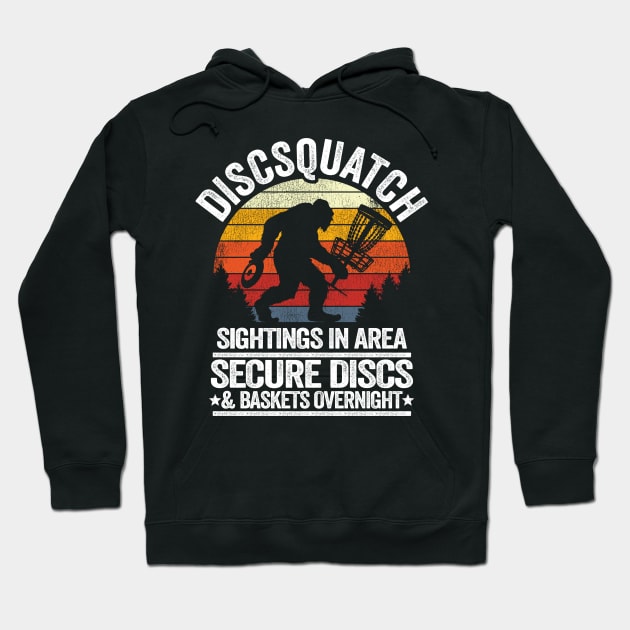 Discsquatch Funny Bigfoot Disc Golf Sasquatch Gift Hoodie by Kuehni